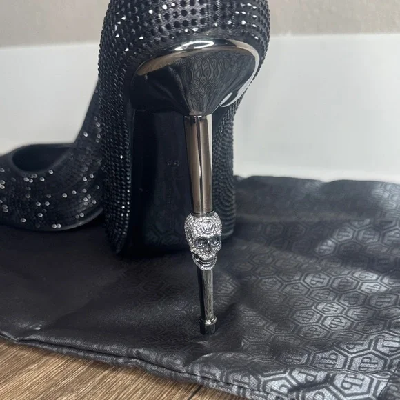 Philipp Plein Glittering Black Women's Heels